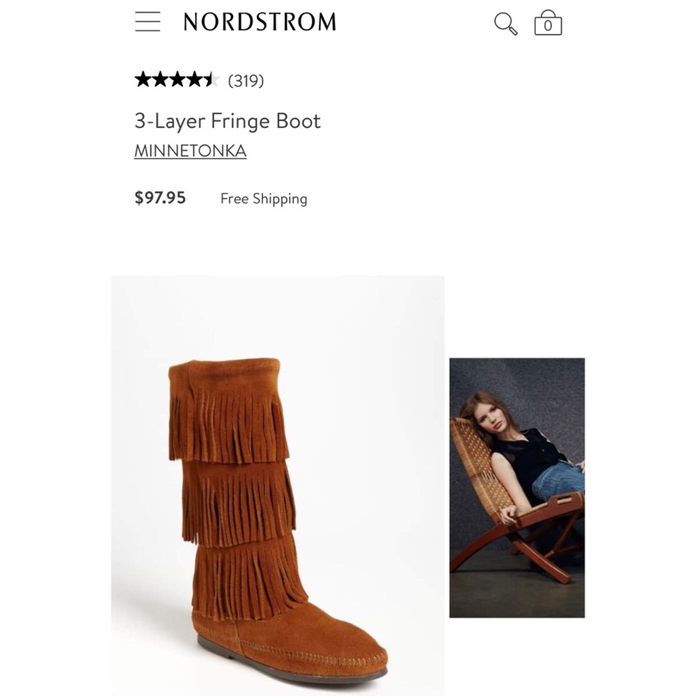 Minnetonka Fringe Suede Boots